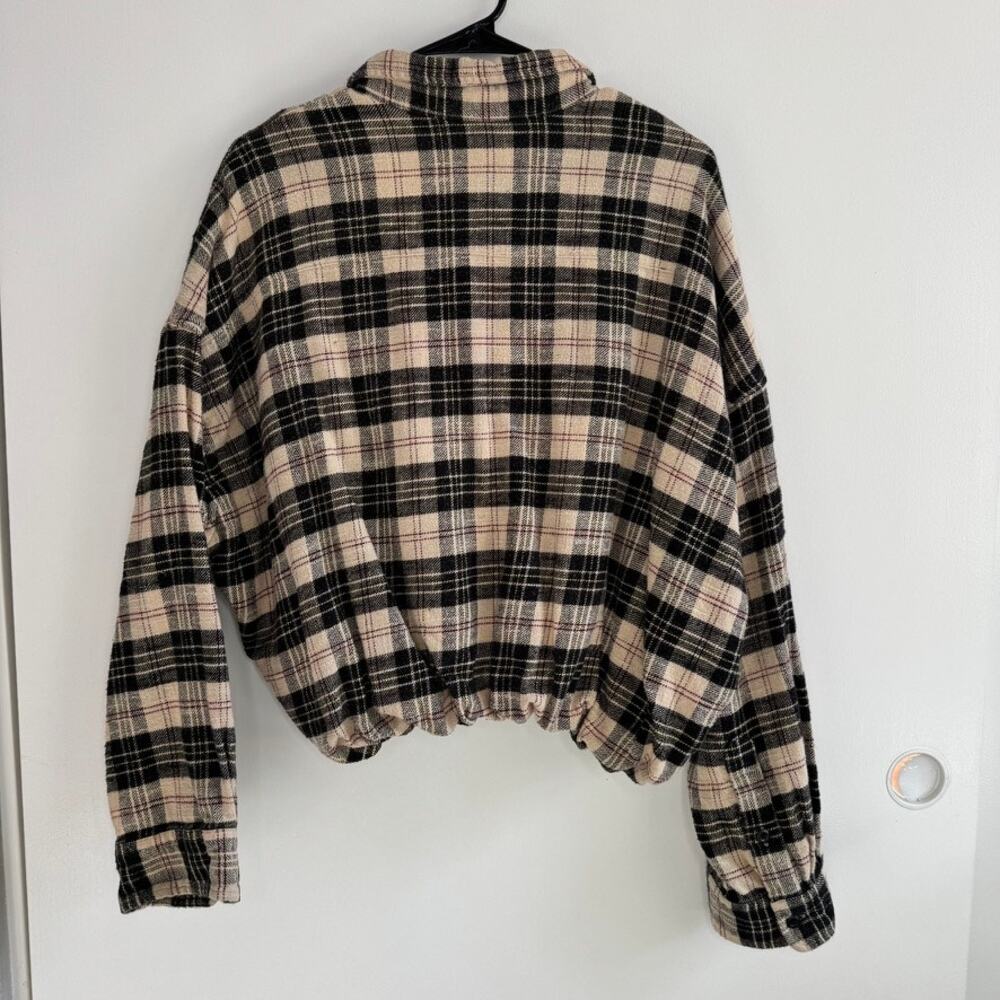 R13 Plaid Gathered Hem Workshirt Size XS - Picture 8 of 13